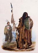 Karl Bodmer Assiniboin Indians oil on canvas